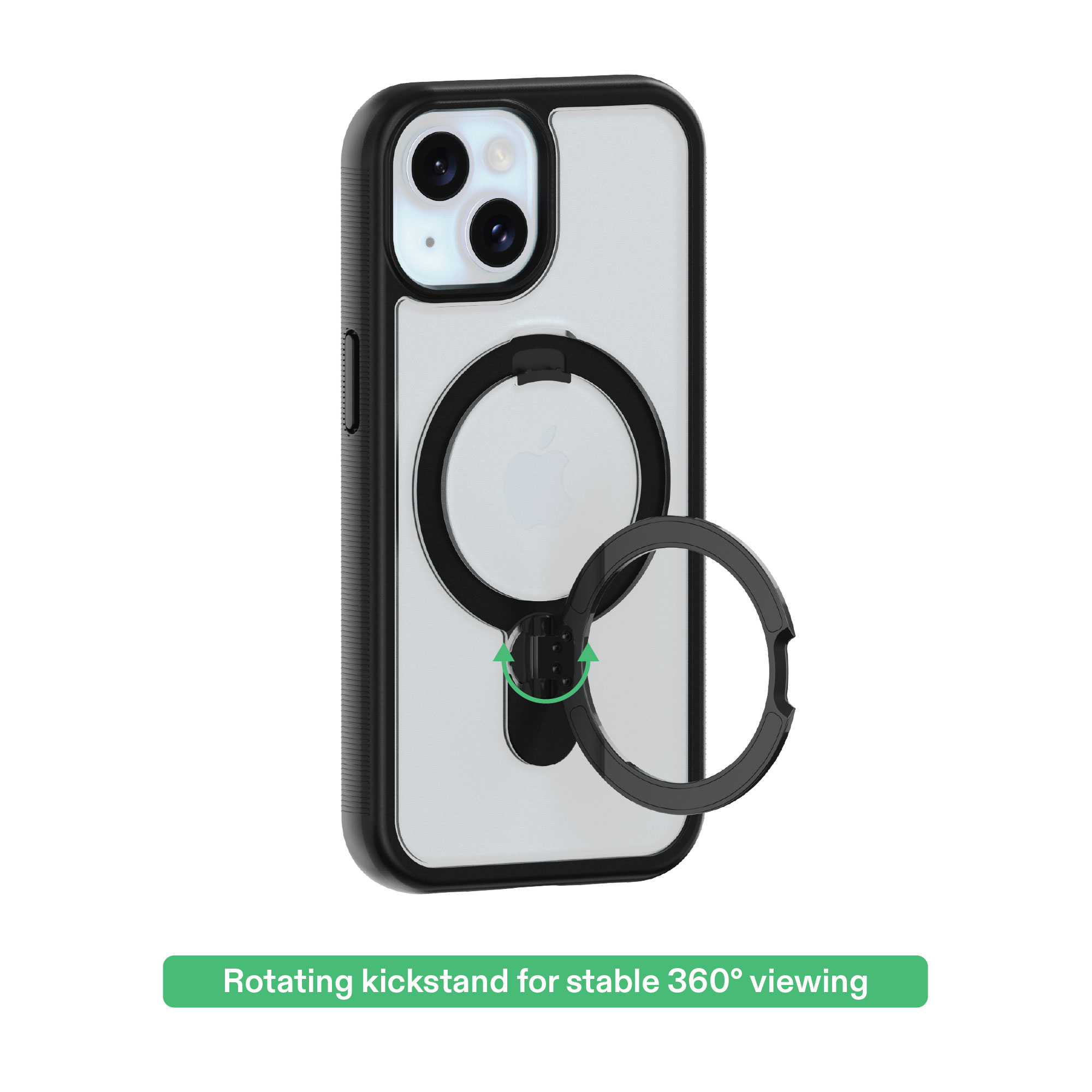 onn MagSafe Compatible Case with Ring Kickstand for iPhone 15/14/13 photo 3