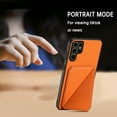 thumbnail image 5 of Case Compatible with Samsung S23 Ultra, Wallet Case Credit Card Holder ID Slot Hidden Pocket Vertical and horizontal Kickstand Back Magnetic Shockproof Cover for Samsung Galaxy S23 Ultra, Orange, 5 of 10