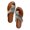 Grey, variant on Xinyolin 1 Pair Slip-on Open Toe Beach Sandals Faux Leather Retro Bohemian Clip-Toe Flat Slippers Walking Shoes