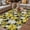 Black, variant on Farmhouse Daisy Outdoor Rug for Patio/Deck/Porch, Non-Slip Large Area Rug 4 x 6 Ft, Spring Watercolor Yellow White Floral Indoor Outdoor Rugs Washable Area Rugs, Reversible Camping Rug Carpet Runner