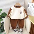 thumbnail image 4 of RXIRUCGD Children's Spring Sports Style Sweater Casual Suit( Brown, Size:6 Months ), 4 of 4