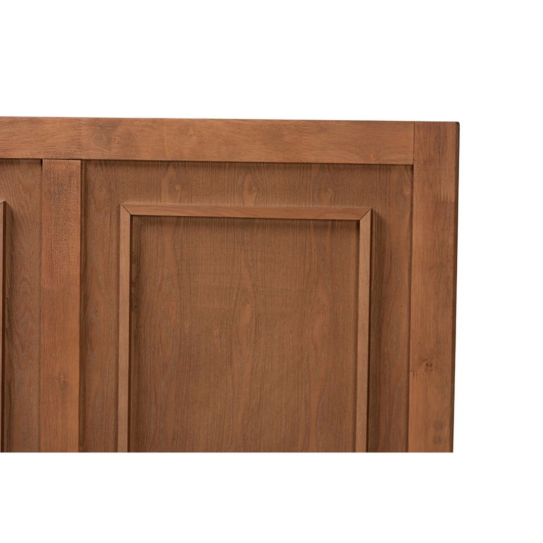 Baxton Studio Giordano Classic and Traditional Ash Walnut Finished Wood Queen Size Headboard