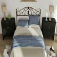 thumbnail image 4 of Resenkos 78CM Long Wooden Cabinet, 3 Drawers with Wavy Pattern, Modern Bedside Cupboard & Dressing Table for Bedroom - Black, 4 of 16