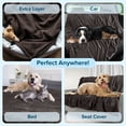 thumbnail image 6 of PETMAKER Dog Blanket - Sherpa Blanket for Bed, Couch or Car (Charcoal), 6 of 9