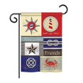 thumbnail image 2 of Breeze Decor 07001 Beach & Nautical Shoreline Collage 2-Sided Vertical Impression House Flag - 28 x 40 in., 2 of 2