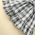 thumbnail image 4 of JUoaLXG Toddler Girls Casual Dresses Summer Plaid Patchwork Ruffled Sleeveless Dress Daily-Wear,Gray,2-3 Years, 4 of 8