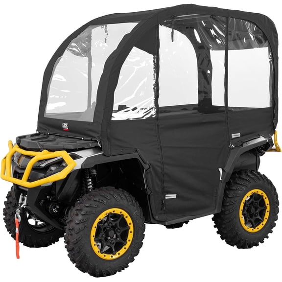 KEMIMOTO Extra Large ATV Cab Enclosure 3-in-1 Adjustable Canopy Cover Compatible with Polaris Can-Am Kawasaki Arctic Cat CFMOTO