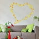 Coeur Floral Jaune - Grands Autocollants Muraux Appliques Décor à la Maison – image 1 sur 1