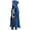 Blue, variant on Long Cardigans for Women Trendy Casual Solid Outfits Chunky Knit Open Front Hooded Sweaters Long Sleeve Cardigan Outerwear Coats with Pocket Black