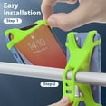 thumbnail image 4 of Bike Phone Holder, Silicone Motorcycle Phone Mount - Universal Bicycle Cell Phone Holder for 4.7" - 6.8" Adjustable Detachable Tool Free Install, Compatible iPhone & Android - Green, 4 of 6