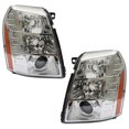 thumbnail image 2 of Pair For Cadillac Escalade 2007-2014 Headlights Replacement Chrome LH+RH HID, 2 of 11
