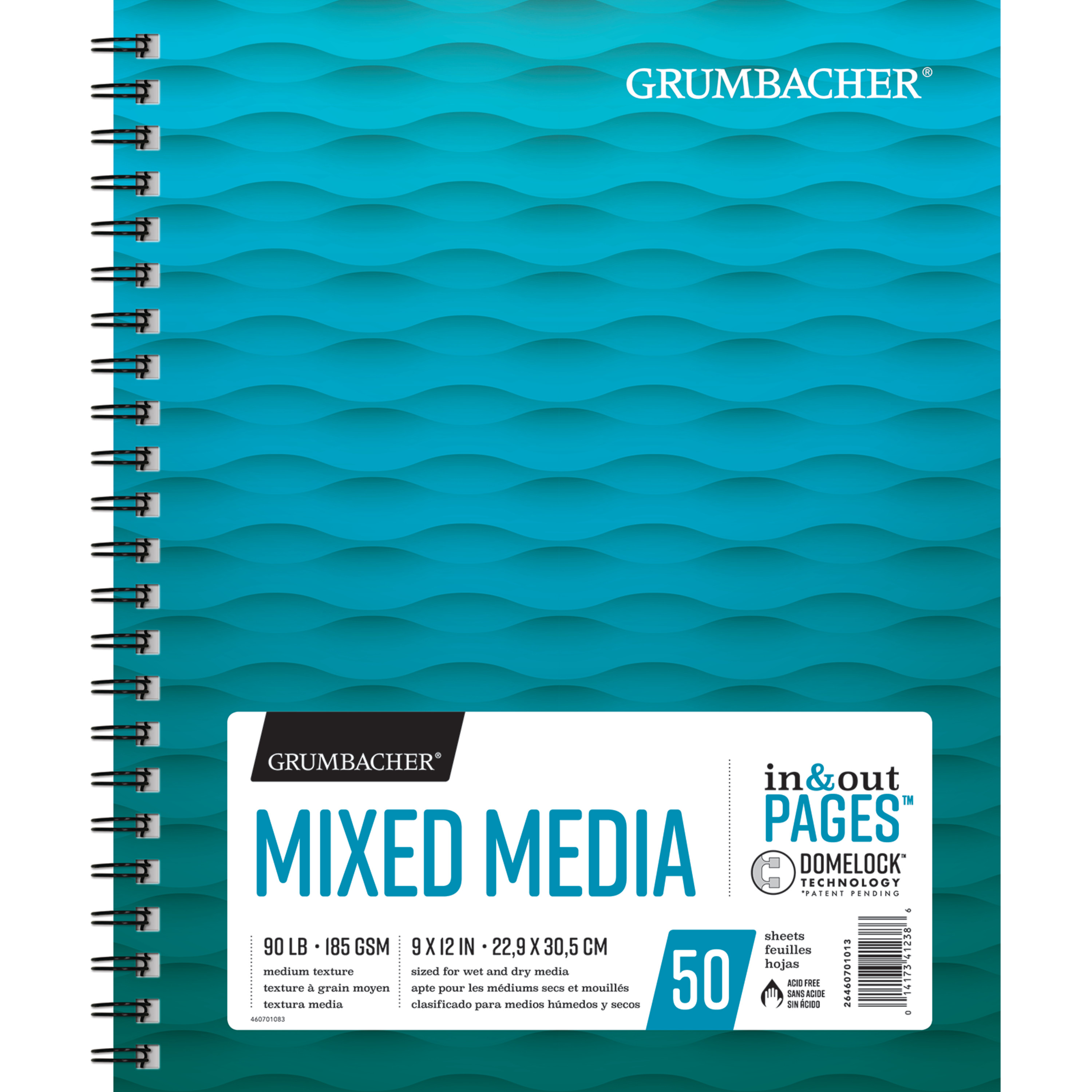 Grumbacher Mixed Media Pad, 9" x 12", 50 Sheets/Pad