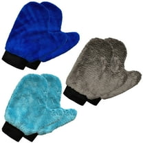 6PCS Microfiber Car Wash Glove, Coral Fleece Cleaning Mitt for Auto Detailing, Scratch-Free Plant Dusting Gloves, Home Kitchen Bathroom Multipurpose Cleaning, Soft Lint-Free Wash Tool