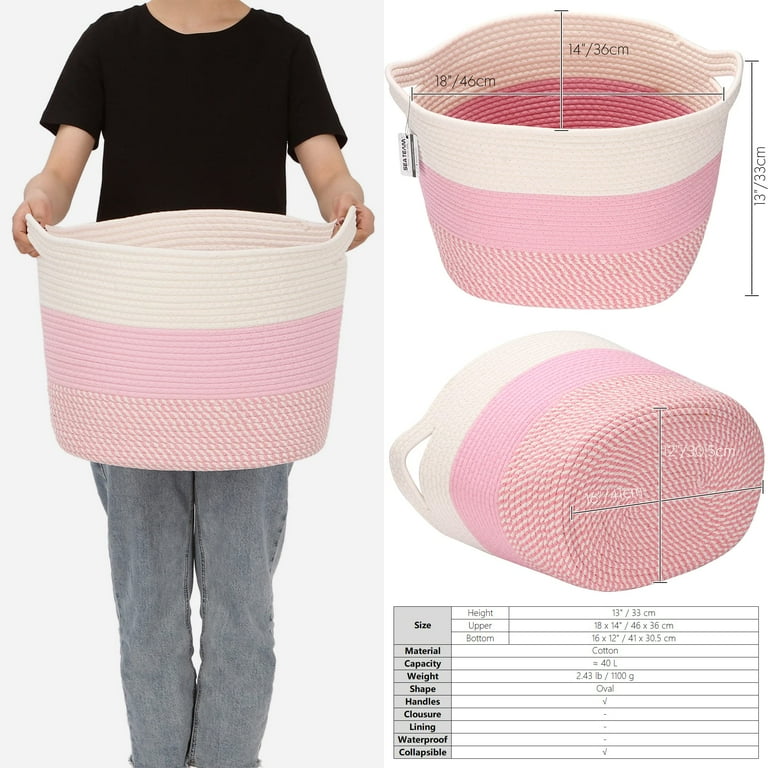 Pink Rope Basket Kmart Great Offers gbupresnenskij.ru
