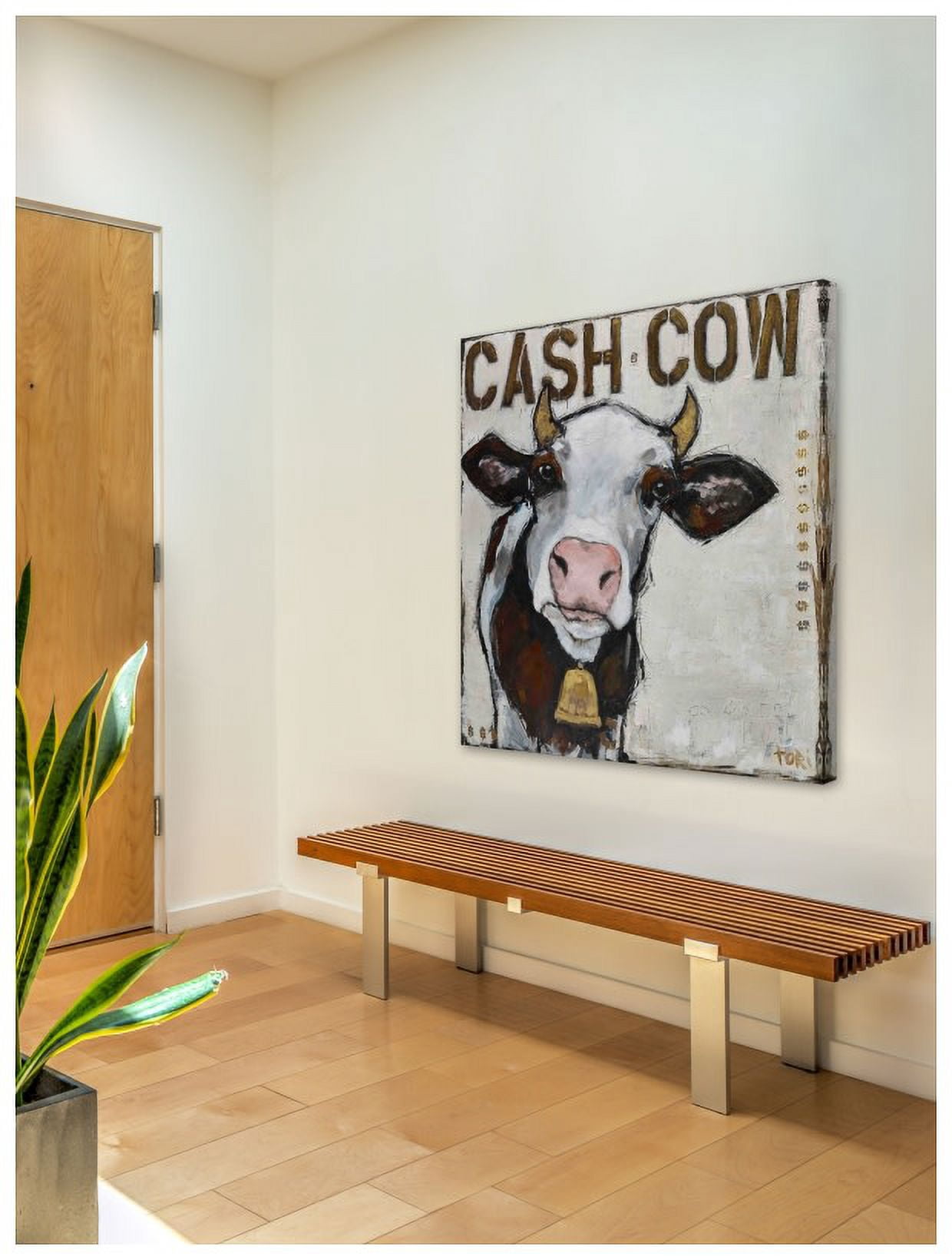 Marmont Hill "Cash Cow" by Tori Campisi Painting Print on Canvas