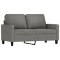 thumbnail image 2 of vidaXL 2 Piece Sofa Set with Cushions Dark Grey Fabric, 2 of 4