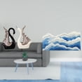 thumbnail image 2 of Elegante Conjunto De Escultura De Cerámica De Cisne Y Alfombra Oceánica Para Decoración Del Hogar, Regalo De Aniversario, Guardería, Dormitorio, Cocina, Entrada, Sala De Juegos., 2 of 8