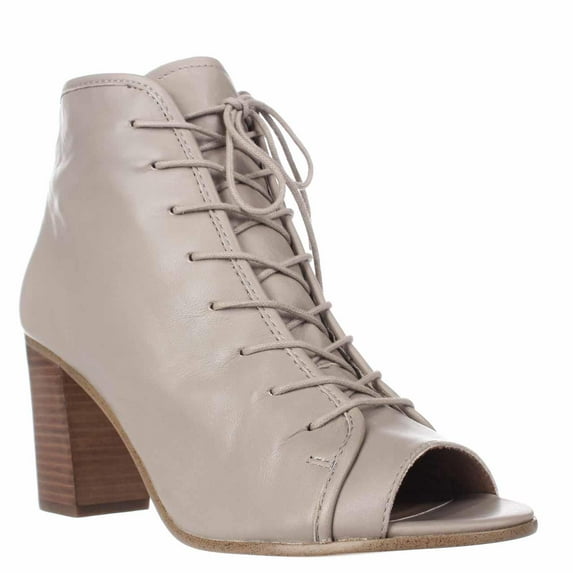 Womens Steve Madden Neela Open-Toe Lace up Booties - Taupe Leather