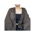 thumbnail image 3 of FOCUSNORM Veste Junior pour Femmes, Motif Imprimé Ours Fermeture Éclair à Capuche, 3 of 5