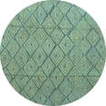 thumbnail image 1 of Ahgly Company Indoor Round Abstract Light Blue Modern Area Rugs, 8' Round, 1 of 4