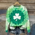 thumbnail image 6 of Levmjia Womens Sweatshirts Fashion Loose Round Neck Solid Color Long Sleeve St. Patrick's Day Printed Casual Shirt Holiday Breathable Comfortable Work Home Wear, 6 of 7