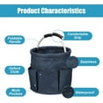 thumbnail image 3 of 17L Cleaning Caddy with Handle, 17L Portable Cleaning Bucket Organiser with 6 Pockets for Outdoor Camping Garden Harvest Basket Home Bathroom Storage(Navy Blue), 3 of 9