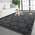 thumbnail image 1 of Alfombra TWINNIS 183x274 cm de felpa suave antideslizante gris oscuro, 1 of 9