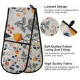 thumbnail image 2 of Yayeee Double Oven Mitt Kitchen Heat Resistant Baking 35" x7" Quilted Glove, Acorn Leaves Pattern, 2 of 6
