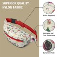 thumbnail image 5 of Fanny Pack Beige Christmas Santa Pattern Waist Pack Bag,Running Cross Bag,Waterproof Large Fanny Packs for Women Men for Travel Running Hiking Cycling, 5 of 6