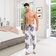 thumbnail image 7 of Stripe Shells Purple Men's Pajama Pants with Pocket Lounge Pants Pajama Sleep Pant Pj Comfortable, 7 of 7