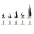 thumbnail image 4 of 100pcs Punk Buttons Screwback Spike Cone Rivet Nail Fastener DIY Shoes Bag Belt Garment Leather Craft, 4 of 8
