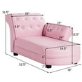 thumbnail image 3 of Gymax Kids Sofa Relax Couch Chaise Lounge Armrest Chair Bedroom Living Room Pink, 3 of 9