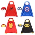 thumbnail image 2 of Juego de 4/6 piezas de capas para niños, juego de capas de satén, disfraces para fiesta de disfraces de dibujos animados Adepaton 2034458-2, 2 of 9
