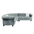 thumbnail image 3 of ACME Qulan Sectional Sofa with 2 Pillows in Light Blue Velvet, 3 of 5