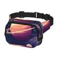 thumbnail image 2 of Balery Planet Pastel Galaxy Mochila Cinturón para Mujeres y Hombres, Bolsa de Cintura Impermeable de Doble Capa con Correa, 2 of 9