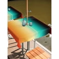 thumbnail image 2 of Outdoor Tablecloth with Umbrella Hole for Patio/Picnic/Party/Camping, Colorful Ombre Waterproof Table Cloth Square Cover Washable, Abstract Modern Art Aesthetics (54"x 54"), 2 of 8