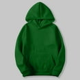 thumbnail image 2 of Fashion Hoodies for Women Solid Color Long Sleeve Drawstring Tops Fall Pullover Sweatshirt with Pockets, 2 of 6
