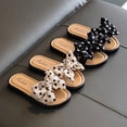 thumbnail image 6 of Douhoow Kid Girls Summer Beach Slippers Toddler Dots Open Toe Slide Slippers Nonslip Cross Slippers, 6 of 7