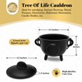 thumbnail image 2 of Cauldron New Age Imports Tree of Life de hierro fundido con asa y tapa, 2 of 6