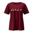 thumbnail image 4 of Trendfront Womens Oversize Tops Cute Dinosaur Graphic Crewneck Drop Shoulder Short Sleeve Loose Fit Tee Trendy T Shirts Pullover Streetwear, 4 of 4