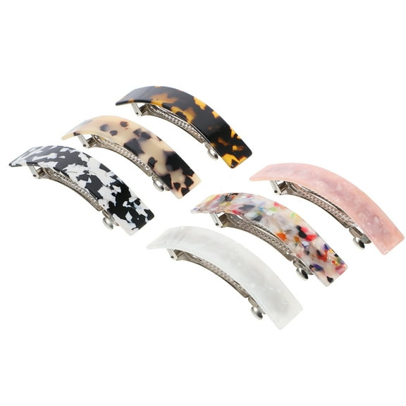 LITINKIMI Small Hair Barrettes Clip Shape for Women 6Pcs 3.7X0.8X0.6In