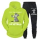 thumbnail image 4 of Conjunto de chándal para hombre nuevo "¿Qué día es hoy? ¿A quién le importa?" Sudadera con capucha y pantalón con estampado divertido de perro y café, conjunto de 2 piezas de pantalones de manga larga, 4 of 5