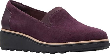 clarks pink loafers