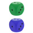 thumbnail image 1 of 2x Sponge Foam Education Entertainment Kids Children (Green, Blue) Zulema none, 1 of 8