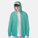 thumbnail image 2 of Balery Turquoise Glitter Sudadera ligera de manga larga con capucha y protección solar UPF 50+ para hombre y mujer, ideal para pesca y running-Large, 2 of 7