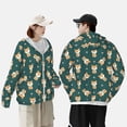 thumbnail image 4 of Balery Cute Shiba Sudadera ligera de manga larga con capucha y protección solar UPF 50+ para hombre y mujer, ideal para pesca y running-Large, 4 of 7