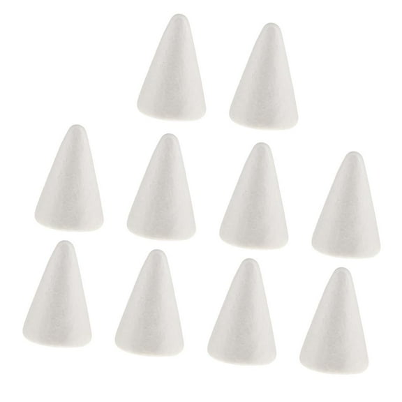 Yunhgft 10 Pieces Cone Shaped Foam Ornaments For Handmade DIY Modelling Crafts 10pcs 70mm