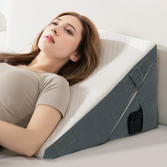 Ganondorf Wedge Pillow for Sleep Apnea Adjustable Orthopedic Bed Wedge Pillow for Sleeping 9&12" Premium Foam Body Pillow Wedge Elevated Triangle Pillow Back Reading Pillows