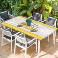 thumbnail image 2 of Bee Truck Table Cloths for 6 Foot Rectangle Tables, Yellow Honey Daisy Floral Plaid Wooden Grain Patio Waterproof Elastic Fitted Tablecloths, Washable Rectangular Table Cover for Camping, 2 of 8
