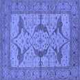 thumbnail image 1 of Ahgly Company Indoor Square Oriental Blue Industrial Area Rugs, 6' Square, 1 of 4